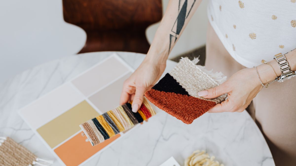 A set of coordinated color swatches