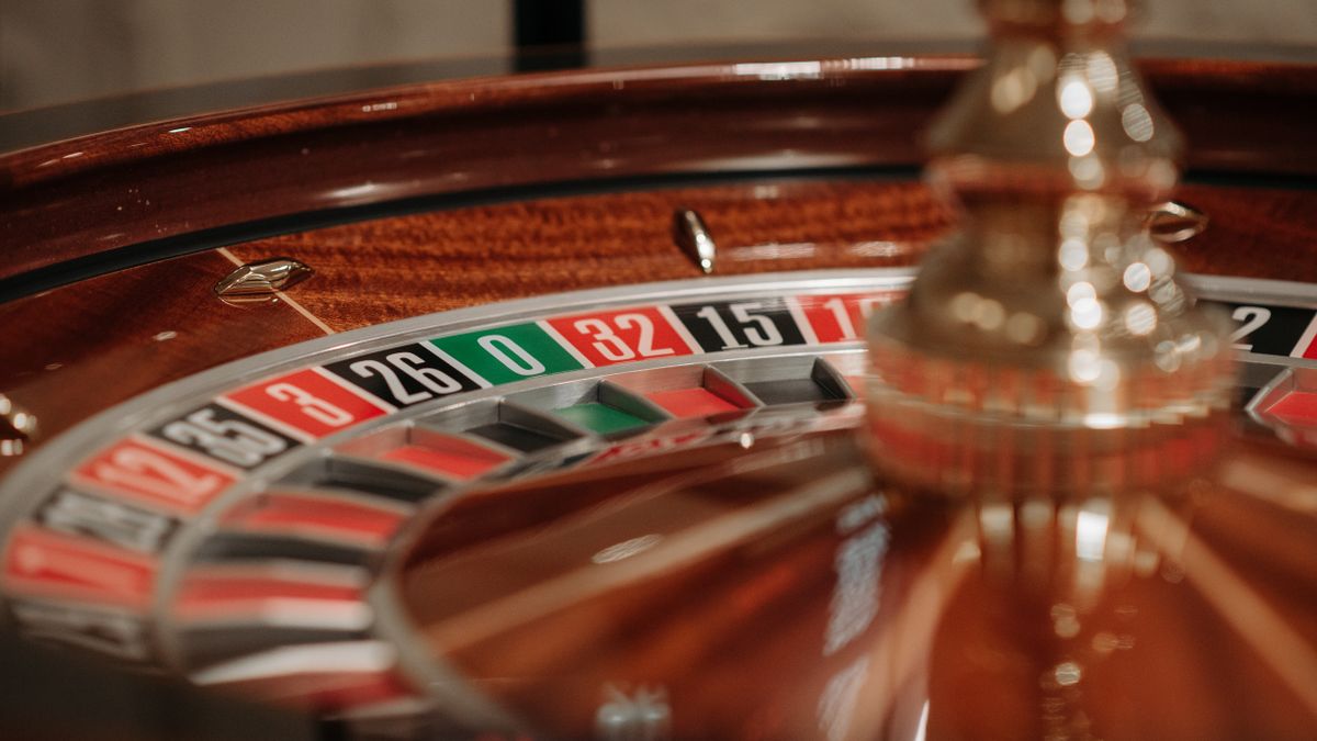 A colorful spinning prize wheel